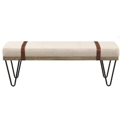 Austin Beige Bench - furniture place usa