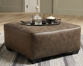 Abalone Oversized Accent Ottoman - furniture place usa