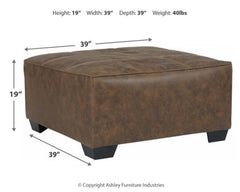 Abalone Oversized Accent Ottoman - furniture place usa