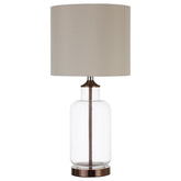 Aisha Clear Table Lamp - furniture place usa