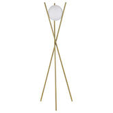 Yamileth Gold Floor Lamp - furniture place usa