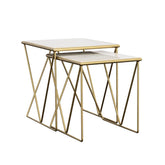 Bette Gold 2 Pc Nesting Table - furniture place usa