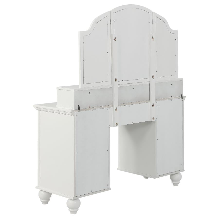 Reinhart White Vanity Set - furniture place usa
