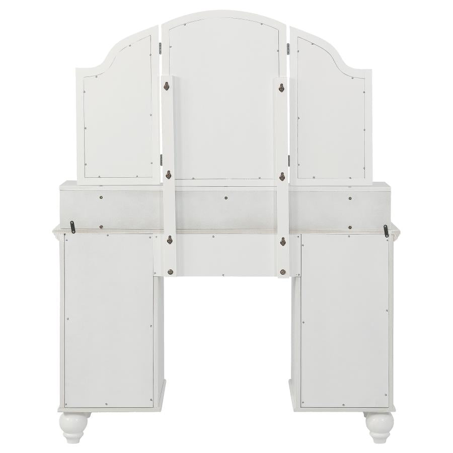 Reinhart White Vanity Set - furniture place usa
