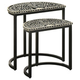 Zakiya Black 2 Pc Nesting Table - furniture place usa