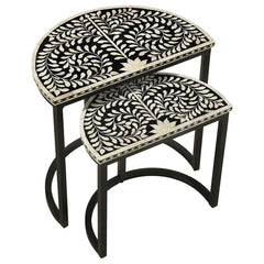 Zakiya Black 2 Pc Nesting Table - furniture place usa