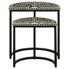Zakiya Black 2 Pc Nesting Table - furniture place usa