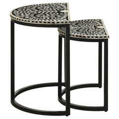 Zakiya Black 2 Pc Nesting Table - furniture place usa