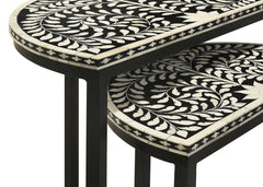 Zakiya Black 2 Pc Nesting Table - furniture place usa