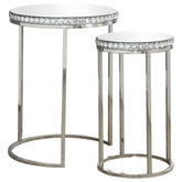 Addison Silver 2 Pc Nesting Table - furniture place usa