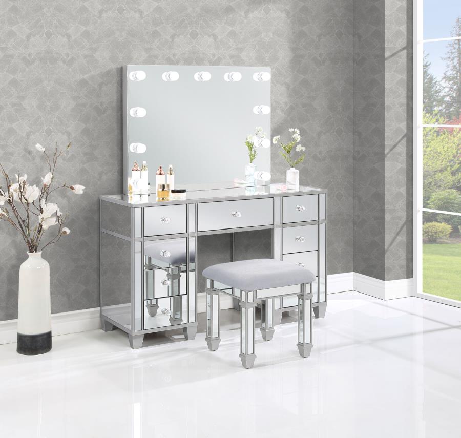 Allora Silver Vanity Set - furniture place usa