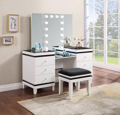 Talei Black Vanity Set - furniture place usa