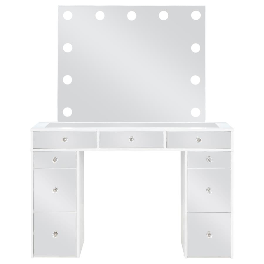 Regina White Vanity Set - furniture place usa