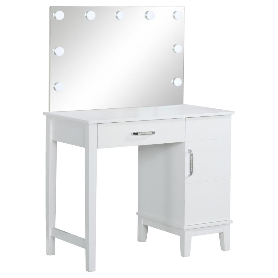 Elijah White Vanity Set - furniture place usa
