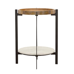 Adhvik Brown Side Table - furniture place usa
