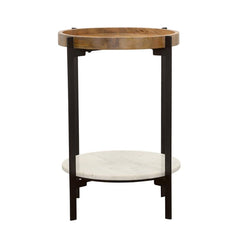 Adhvik Brown Side Table - furniture place usa