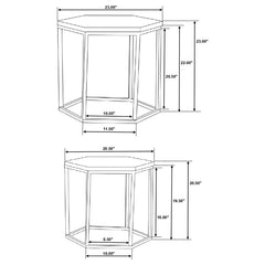 Adger Brown 2 Pc Nesting Table - furniture place usa