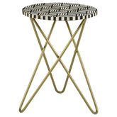 Xenia Gold Side Table - furniture place usa