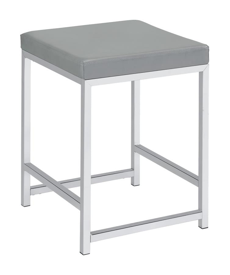 Umbridge Grey Vanity Stool - furniture place usa