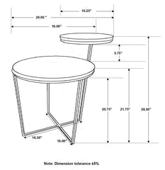 Yael Brown Side Table - furniture place usa