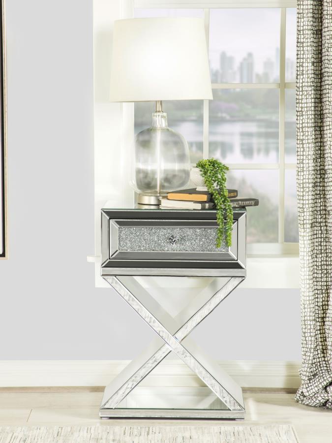 Hazel Silver Side Table - furniture place usa