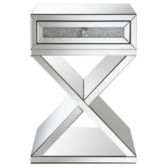 Hazel Silver Side Table - furniture place usa