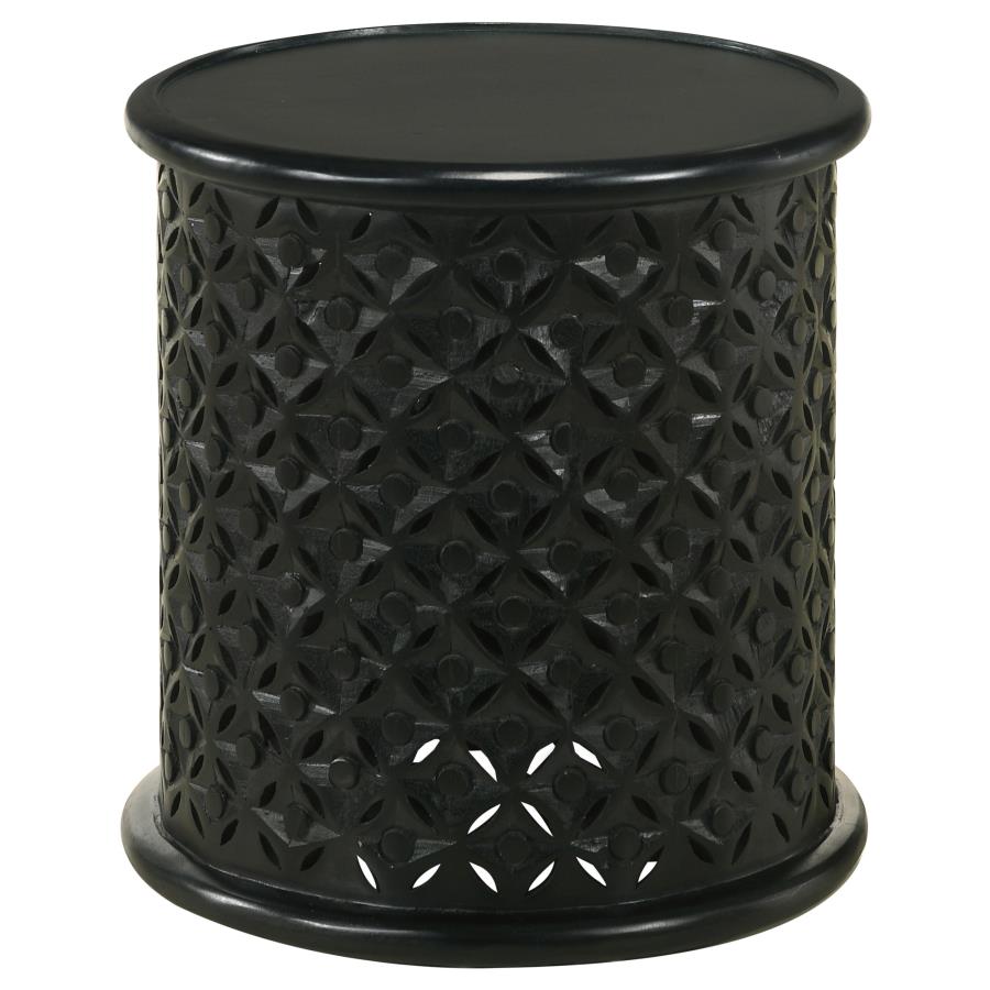 Krish Black Side Table - furniture place usa