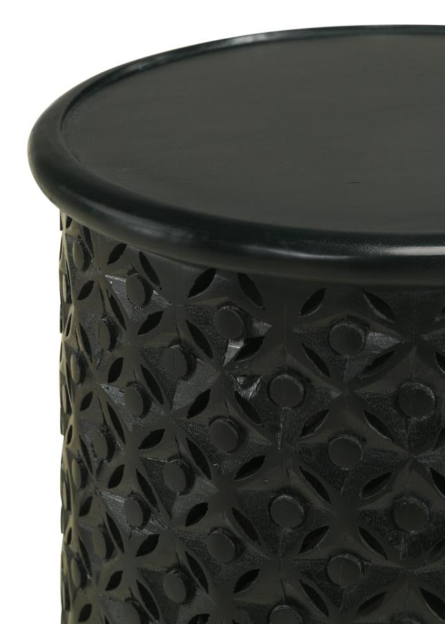 Krish Black Side Table - furniture place usa
