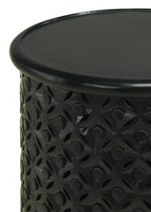 Krish Black Side Table - furniture place usa