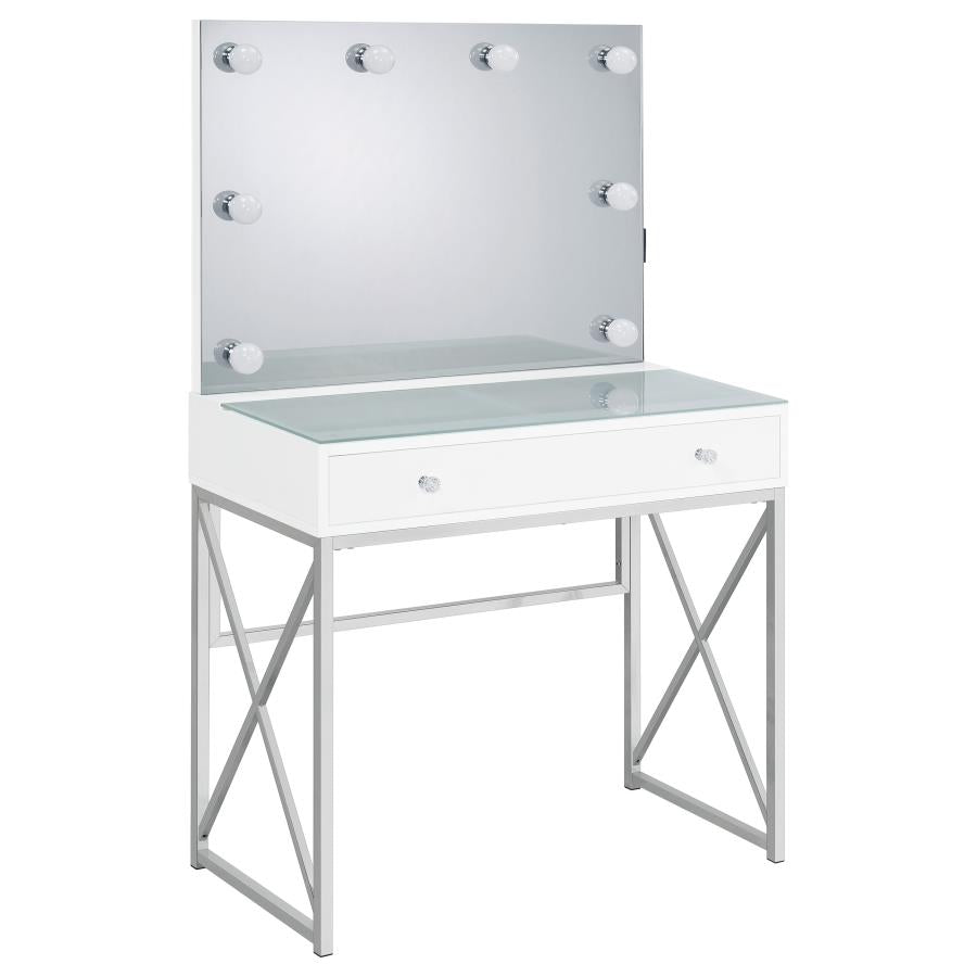 Eliza White Vanity Set - furniture place usa