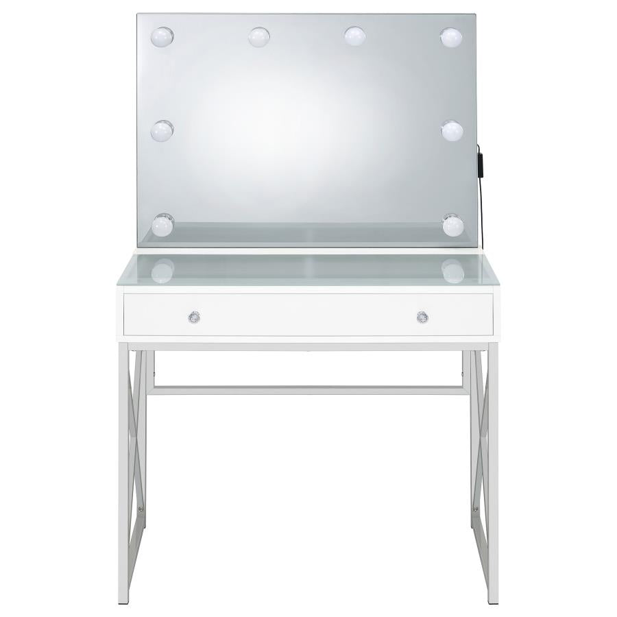 Eliza White Vanity Set - furniture place usa