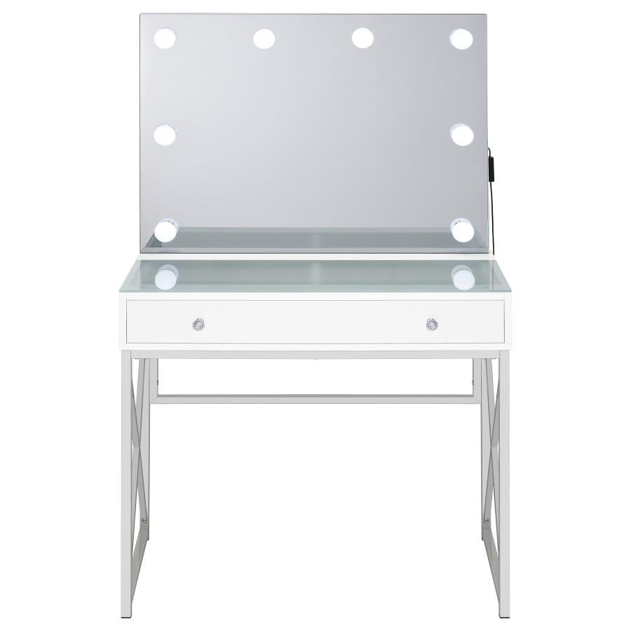 Eliza White Vanity Set - furniture place usa