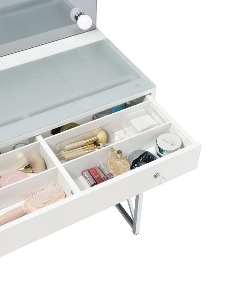 Eliza White Vanity Set - furniture place usa