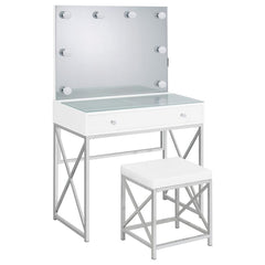 Eliza White Vanity Set - furniture place usa