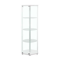 Zahavah White Curio Cabinet - furniture place usa