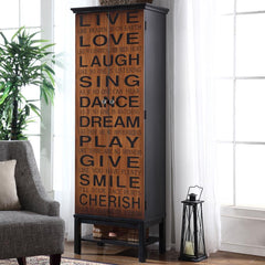 Lovegood Brown Tall Accent Cabinet - furniture place usa