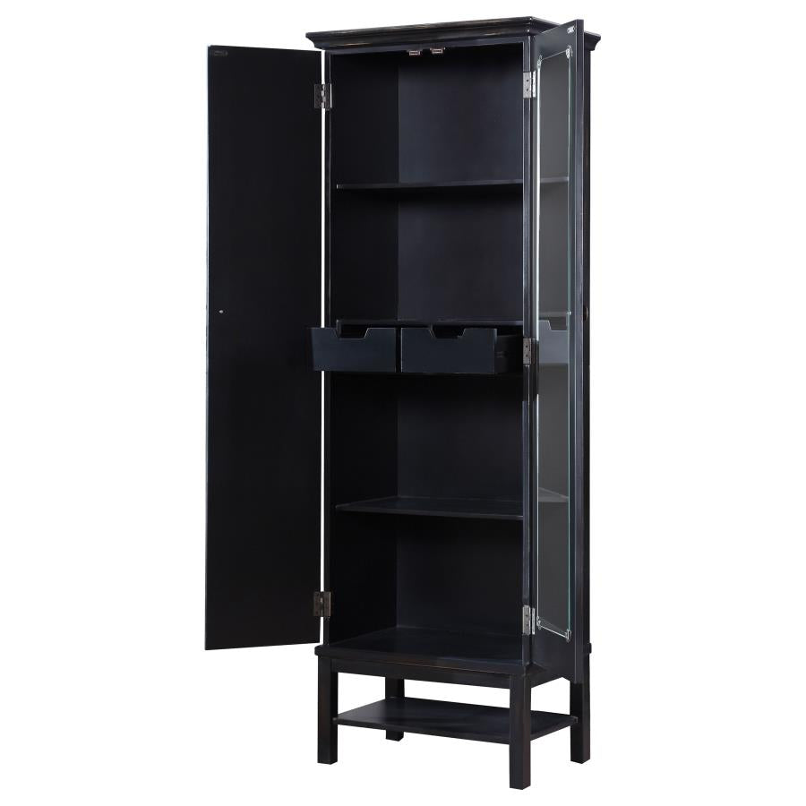 Lovegood Brown Tall Accent Cabinet - furniture place usa