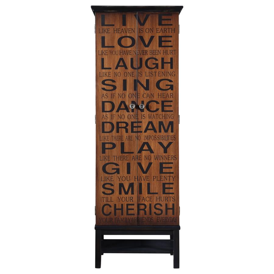 Lovegood Brown Tall Accent Cabinet - furniture place usa