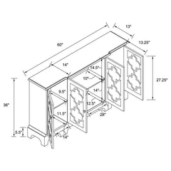 Erigeron Grey Accent Cabinet - furniture place usa