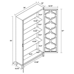 Mckellen White Tall Accent Cabinet - furniture place usa