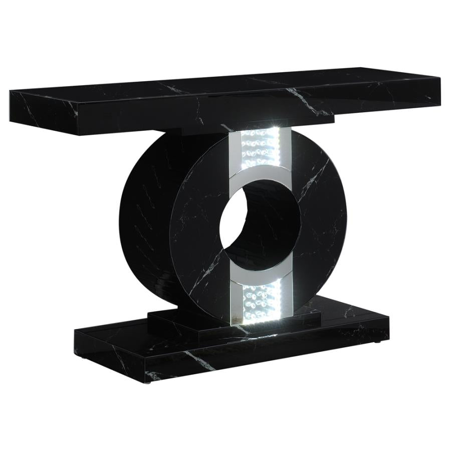 Eliana Black Console Table - furniture place usa