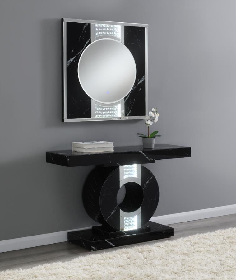 Eliana Black Console Table - furniture place usa