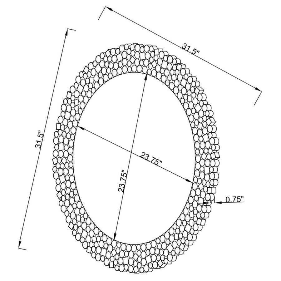 Claudette Silver Wall Mirror - furniture place usa