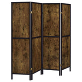 Deepika Brown 4 Panel Room Divider - furniture place usa