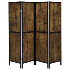 Deepika Brown 4 Panel Room Divider - furniture place usa