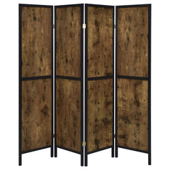 Deepika Brown 4 Panel Room Divider - furniture place usa