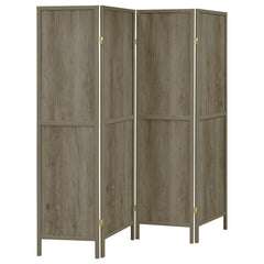 Deepika Grey 4 Panel Room Divider - furniture place usa