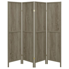 Deepika Grey 4 Panel Room Divider - furniture place usa