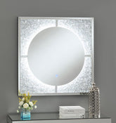 Theresa Silver Wall Mirror - furniture place usa
