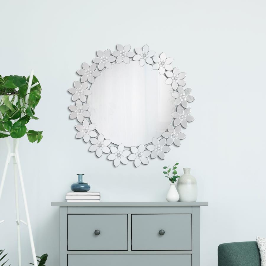 Cordelia Silver Wall Mirror - furniture place usa